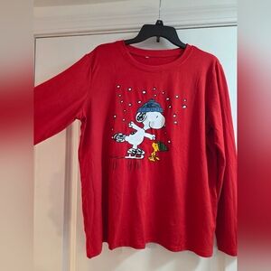Red Snoopy Women's Long Sleeve Shirt. New